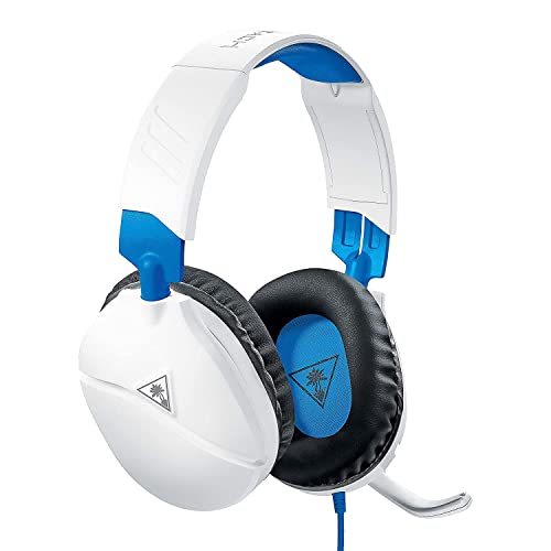 Turtle Beach Recon 70 Multiplatform Gaming Headset for PS5, PS4, Xbox Series X|S, Nintendo Switch, PC, Mobile w/ 3.5mm Wired Connection - Flip-to-Mute Mic, 40mm Speakers, Lightweight Design – White