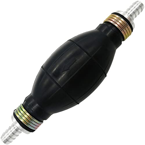 Automotive-leader 10mm 3/8' Black Bulb Type Rubber Fuel Transfer Vacuum Fuel Line Hand Primer Gasoline Petrol Diesel Pump Bulb for Marine Boat Accessories