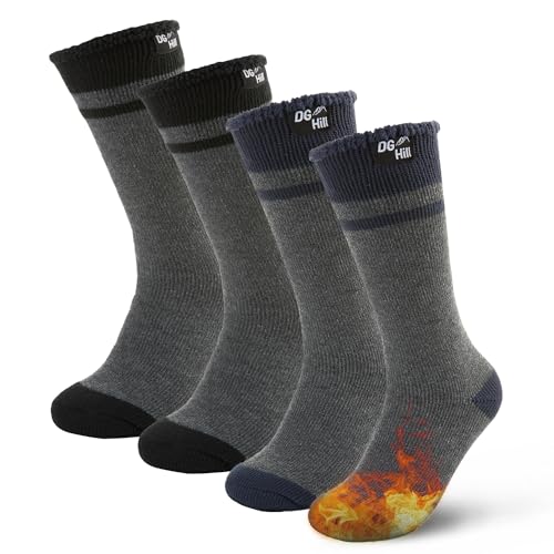 DG Hill Winter Thermal Socks - Warm Socks for Men Women Cold Weather Insulated Sock - Heated Socks Thick Snow Sock