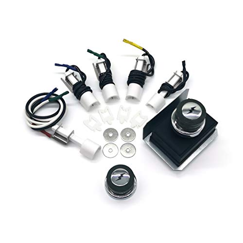 WEMEIKIT 1836-13 7628 7629 Universal Igniter Kit for Weber Genesis 300 Series Front-Control Grills, Genesis E/S 310 320 330 Starter Kit, 65946 65942 Part, 4-Outlet Ignition Replacement 88826