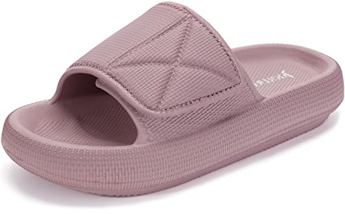 Joomra Slides for Women Adjustable Slippers Cushioned Blush Foam Female Pillow Shoes EVA Cozy Home Pool Beach Spa Quick Drying House Garden Shower Sandals Sandles
