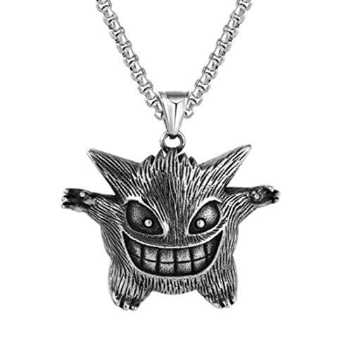 PILLOBOX Gengar Jewelry Necklace Vintage Penndant Gifts for Teen Boy Girl Men Woman