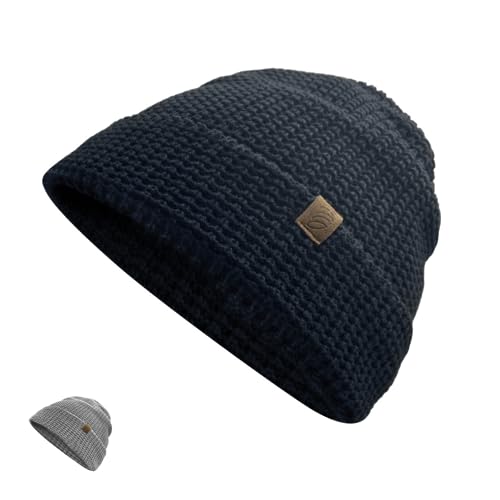 Golden Kocoon - E M F Organic Cotton Beanie with a Bamboo Faraday Fabric Liner - Adult Size in Black - Shield 5 g, Cell Towers, Bluetooth, Smart Meters & WiFi- Golden Cocoon Hat Cap