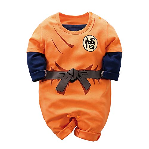 IURNXB Beal Shopping Baby Boy Girl Jumpsuit Long Sleeve Cute Rompers Newborn Clothes Orange