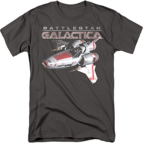 Battlestar Galactica Mark II Viper Unisex Adult T-Shirt, Charcoal, X-Large