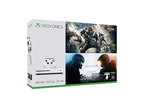 Xbox One S 500GB Console - Gears of War & Halo Special Edition Bundle