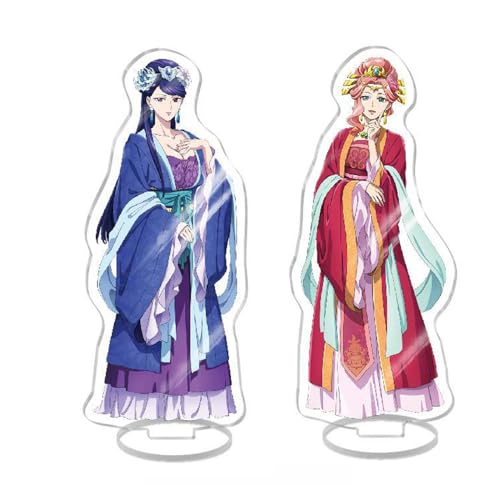 JCvCX 2Pcs Kusuriya no Hitorigoto Figure The Apothecary Diaries Gyokuyou Figures Lihua Standing Figure Creative Gift Toy Figure Acrylic Peripheral Ornaments Collections for Fans