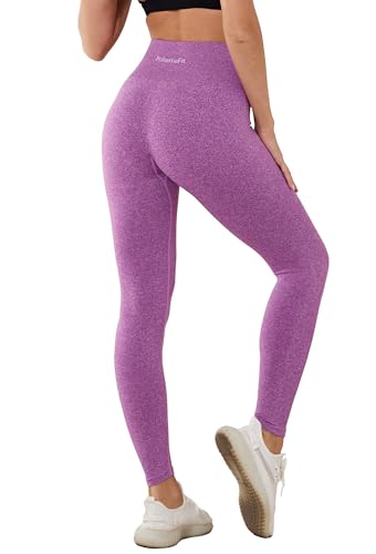 PaletteFit Women’s Workout Leggings, High Waisted Seamless Leggings for Women, 7/8 Gym Yoga Pants with Tummy Control (Purple Crystal, XS)