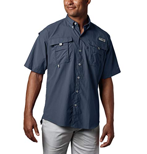 Columbia Men's Bahama II UPF 30 Short Sleeve PFG Fishing Shirt, Collegiate Navy, 3X Tall