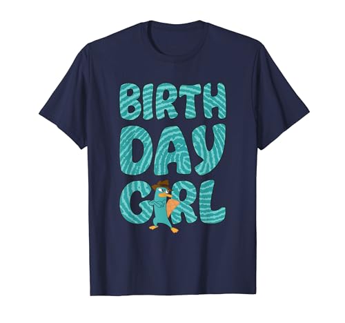 Disney Phineas And Ferb Birthday Girl Perry The Platypus T-Shirt