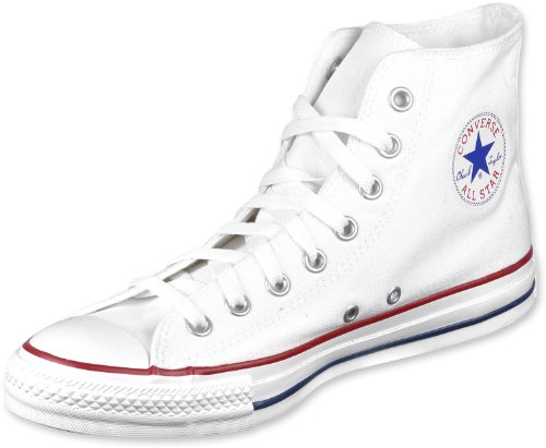 Converse Mens All Star Hi Top Chuck Taylor Chucks Sneaker Trainer - Optical White - 8
