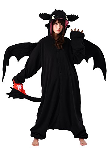 SAZAC Kigurumi - How to Train Your Dragon - Toothless - Onesie Jumpsuit Halloween Costume (X-Large)