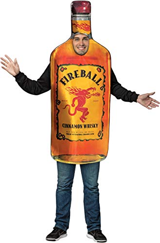 Mens Halloween Costume- Fireball - Get Real Bottle Adult Costume