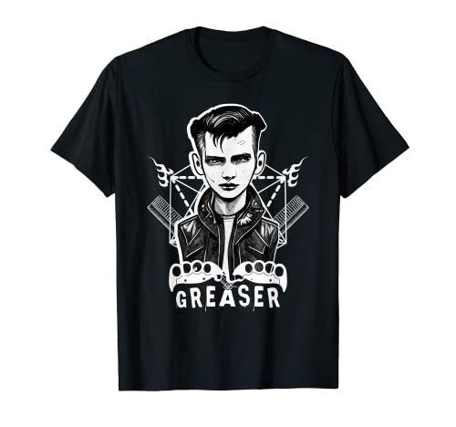 Greaser Rockabilly Psychobilly Rock And Roll Bikers T-Shirt