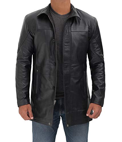 Blingsoul Genuine Lambskin Black Leather Jacket Men | [1500143] Bristol Black - M