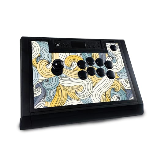 Glossy Glitter Gaming Skin Compatible with Hori Fighting Stick Alpha (PS5, PS4, PC) - Turbulence - Premium 3M Vinyl Protective Wrap Decal Cover - Easy to Apply | Crafted in The USA by MightySkins