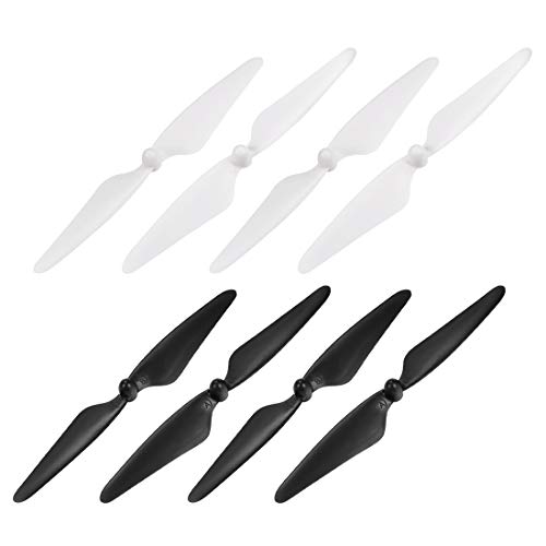 uxcell RC Propellers CW CCW for Hubsan H501 X4 Quadcopter Drone, Black White 4 Pair