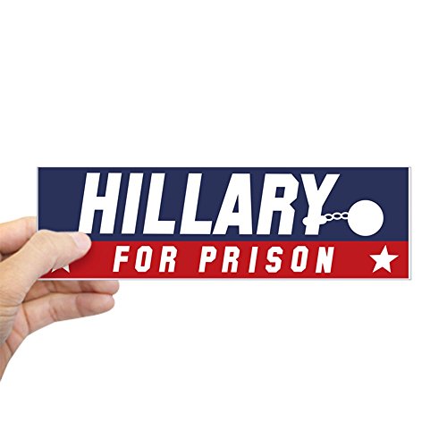 CafePress Hillary for Prison 10'x3' Rectangle Vinyl Bumper Sticker Car Decal