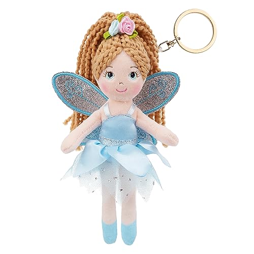June Garden 7' Enchanted Garden Fairy Doll Faye - Plush Soft Keychain - Gift for Girls - Blue