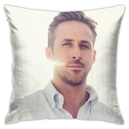 Arichwhoo Ryan Gosling Pillowcase Soft Comfortable Pillow Covers with Zipper Pillow Protectors 18x18 inch