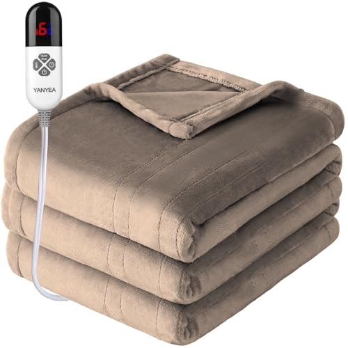 Electric Heated Blanket Full 72'x84' Oversized Flannel Ultra Soft Fast Heating 6 Heating Levels with 10 Hours Auto Off ETL & FCC Certified Machine Washable