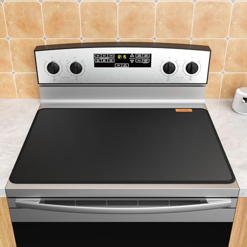 Stove Cover, Heat Resistant Stove Top Covers for Electric Stove, Fireproof Glass Stove Top Cover Oven, Waterproof Cooktop Cover, Electric Stove Top Cover Mat, Glass Stove Top Protector (21x30 Inch)