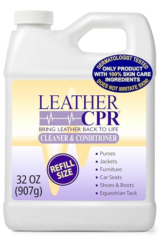 Leather CPR | 2-in-1 Leather Cleaner & Leather Conditioner (32oz) | Cleans, Restores, Conditions, & Protects Furniture, Car Seats, Purses, Shoes, Boots, Saddles/Tack, Jackets, & Auto Interior