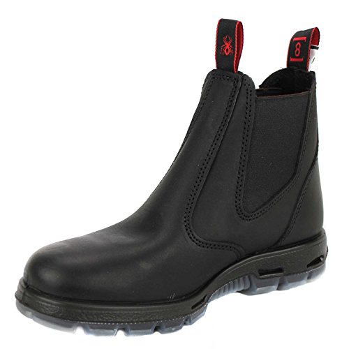 Redback UBBK Easy Escape Slip-On Soft Toe Black Work Boots Redback Boot Size UK8.5 = US9.5