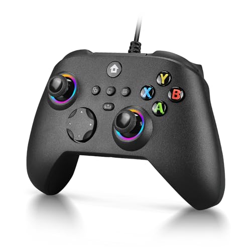 veoyya Wired controller forXbox Series X/S/Xbox One X/S Consoles, LED Wired Adapte Controller with 3.5mm Headphone Jack