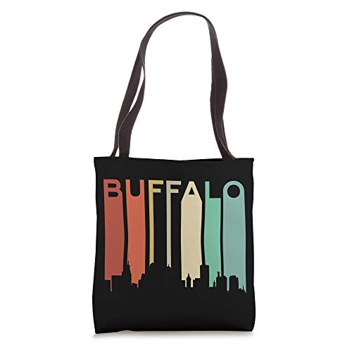 Buffalo New York Retro Skyline Bridge Vintage City NYC NY Tote Bag