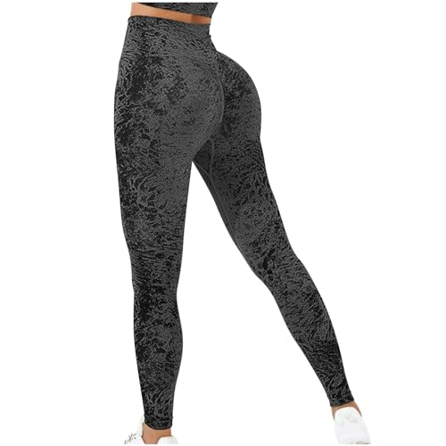 DASAYO Lightning Deals of Today Prime Clearance Women's Shaping Leggings Scrunch Butt Lifting Full Length Tight Activewear Pant High-Waisted Yoga Pants Gym Leggings for Women Black M