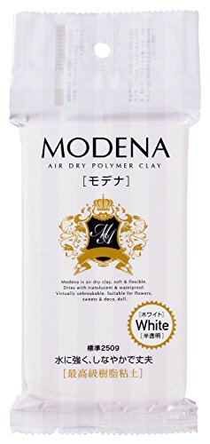 Padico 303109 Modena White Resin Clay, 8.8 oz (250 g), White, Made in Japan