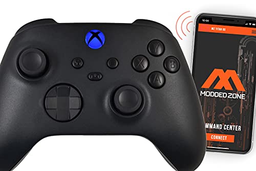 MODDEDZONE Black Out Smart Rapid Fire Custom Modded Controller Compatible with Xbox One S/X for All Major Shooter Games control via phone APP (3.5 mm Jack)