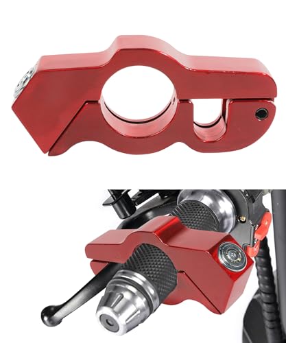 bylikeho Motorcycle Lock, Heavy Duty Anti-Theft Bike Handlebar Lock,Car Accessories Handlebar Throttle Grip Brake Lever Security Motorcycle Locks,Ultimate Security for Motorcycle (Red)