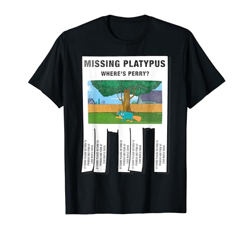 Disney Phineas And Ferb Missing Platypus Poster T-Shirt