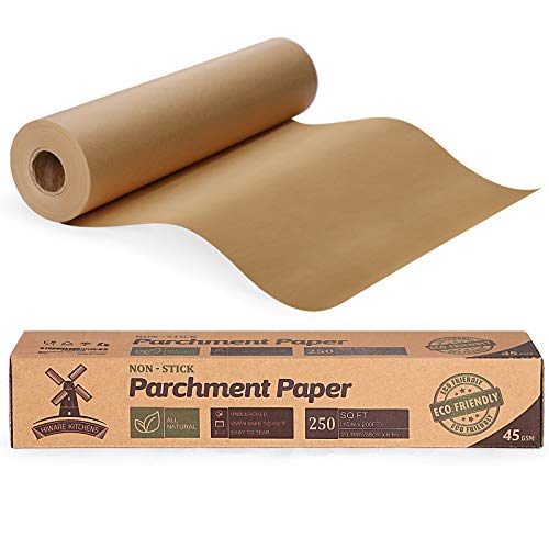 Unbleached 15 x 200 ft Parchment Baking Paper Roll - 250 Sq.Ft for Baking, Cooking, Grilling, Air Fryer and Steaming