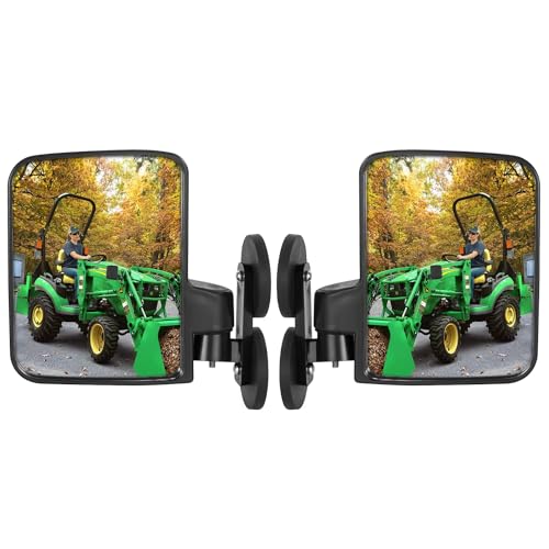 Universal Tractor Mirror, Strong Magnetic Tractor Side Mirrors Compatible with Kubota B BX Mahindra John Deere Tractor Accessories