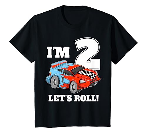 Race Car 2nd Birthday Boy 2 Two Toddler Racing Car Driver T-Shirt