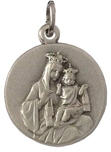 CARMEL SCAPULAR MEDAL (OUR LADY OF MOUNT CARMEL - VIRGIN OF CARMEL) - 100% MADE IN ITALY (Round Shape)