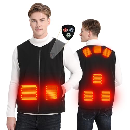 YOYI YOYI Heated Vest for Men Women, USB Rechargeable Smart Electric Warm Jacket, Heating Body Warmer Gilet for Outdoor, Battery Not Included