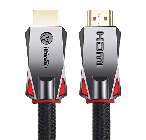 iBirdie 4K HDR HDMI Cable 25 Feet 18Gbps 4K60Hz (4:4:4, HDR10, ARC, HDCP 2.2) 1440p 144Hz, High Speed Ultra HD Bi-Directional Cord Compatible with Apple-TV Ps4 Xbox One