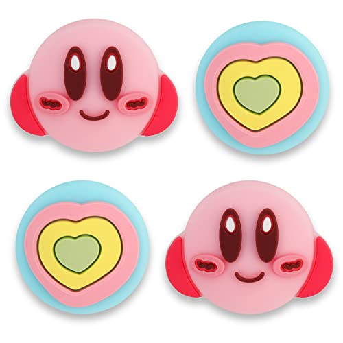 Owngen Cute Thumb Grip Caps for Nintendo Switch/Lite/OLED, Kawaii Magic Moon Joy-Stick Button Stick Cover 3D Analog Ergonomic Cap for NS Controller Joy-Cons (Pink)