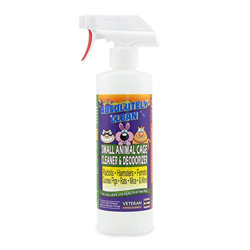 Amazing Small Animal Cage Cleaner, Just Spray/Wipe, Easily Removes Messes & Odors - Hamster Cages, Mice, Rat Cage, Guinea Pig Cage, Rabbit Cage, Ferret Cage, Dog Cage - USA Made