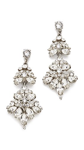 Ben-Amun Drop Earrings with Swarovski Crystals, Silver Plated, Fashion Jewelry for Women, Made in New York