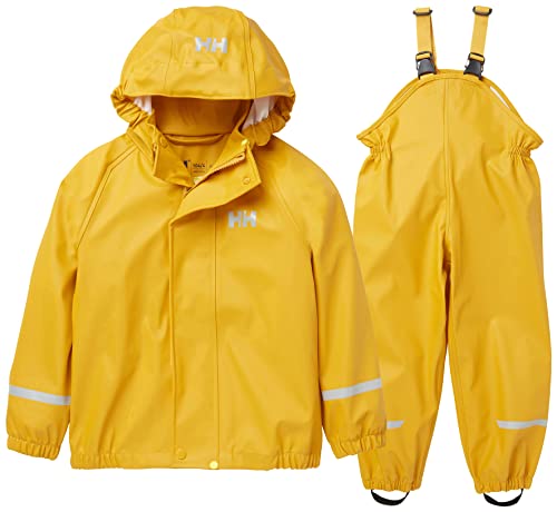 Helly Hansen Kids New Bergen PU Rainset, 344 Essential Yellow, 2