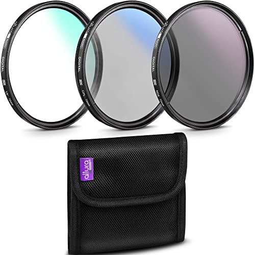 Altura Photo 72MM Lens Filter Kit - Includes 72MM ND Filter, 72MM Polarizer Filter, 72MM UV Filter - UV, CPL Polarizing Filter, Neutral Density for Camera Lens with 72MM Filters + Lens Filter Case