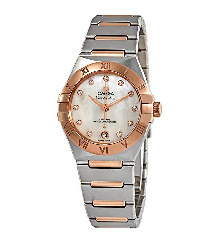 Omega Constellation Manhattan Co-Axial Master Chronometer Mother of Pearl Diamond Dial 29 mm Ladies Watch
