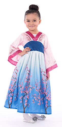 Little Adventures Cherry Blossom Princess Dress Up Costume (Small Age 1-3) - Machine Washable Child Pretend Play and Party Dress with No Glitter