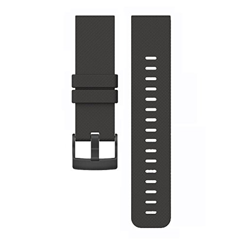 New Suunto Traverse Black Silicone Strap AW16 PVD Brush Buckle Black x1