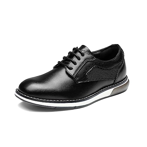 Bruno Marc Boy's Casual Dress Oxford Comfort Uniform Formal Sneaker Shoes,Black,Size 5 Big Kid SBOX2352K